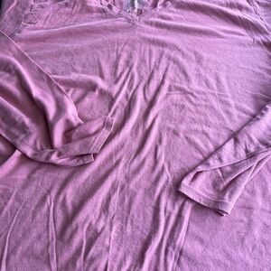 Terra & Sky Dusty Rose Long Sleeve Top